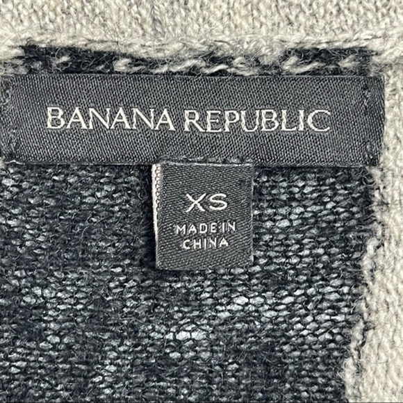 Banana Republic Alpaca Mohair Waterfall Sleeveless Stripe Details Cardigan - Picture 4 of 6